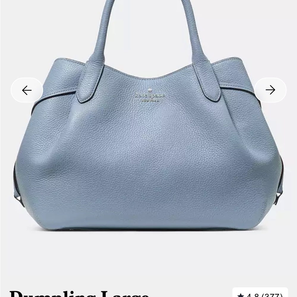 Kate Spade, Large Muted Blue Leather Satchel
